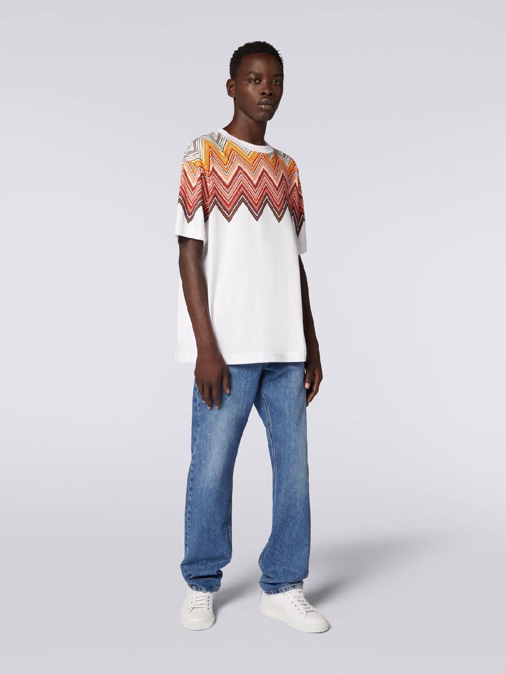 Missoni T-shirt oversize in cotone con stampa macro zig zag Qualità
