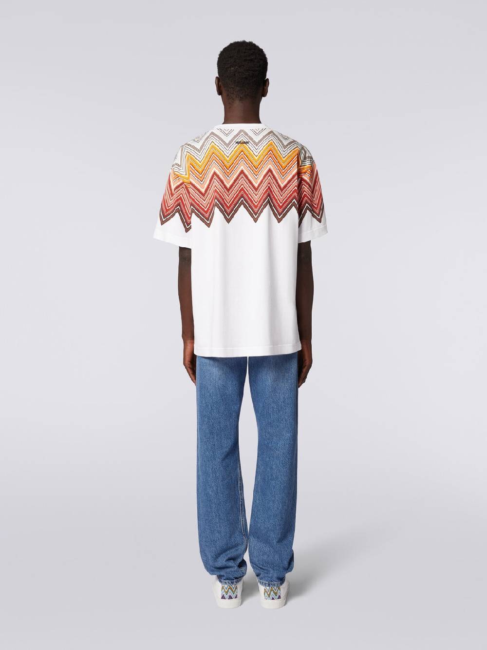 Missoni T-shirt oversize in cotone con stampa macro zig zag Qualità