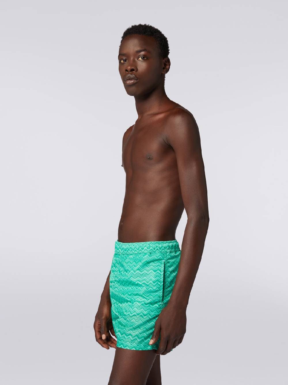 Missoni Boxer mare con stampa zig zag tonale Vendita