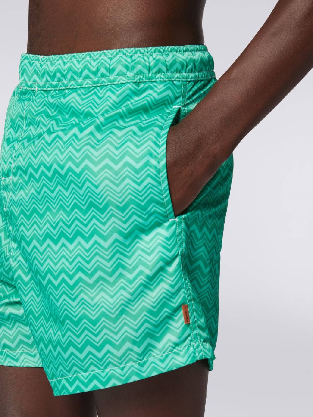 Missoni Boxer mare con stampa zig zag tonale Vendita