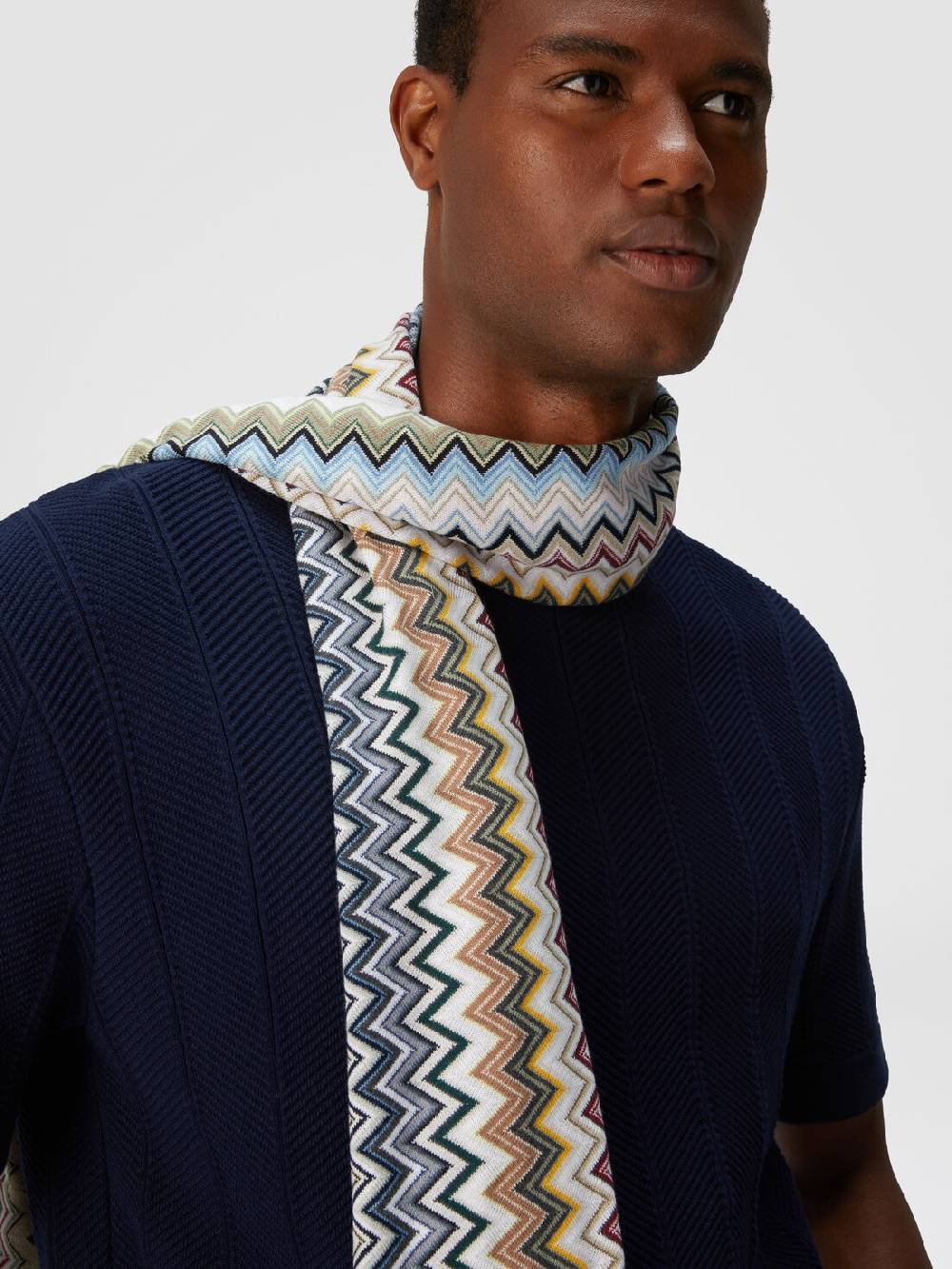 Missoni Sciarpa in maglia di cotone chevron Promozione