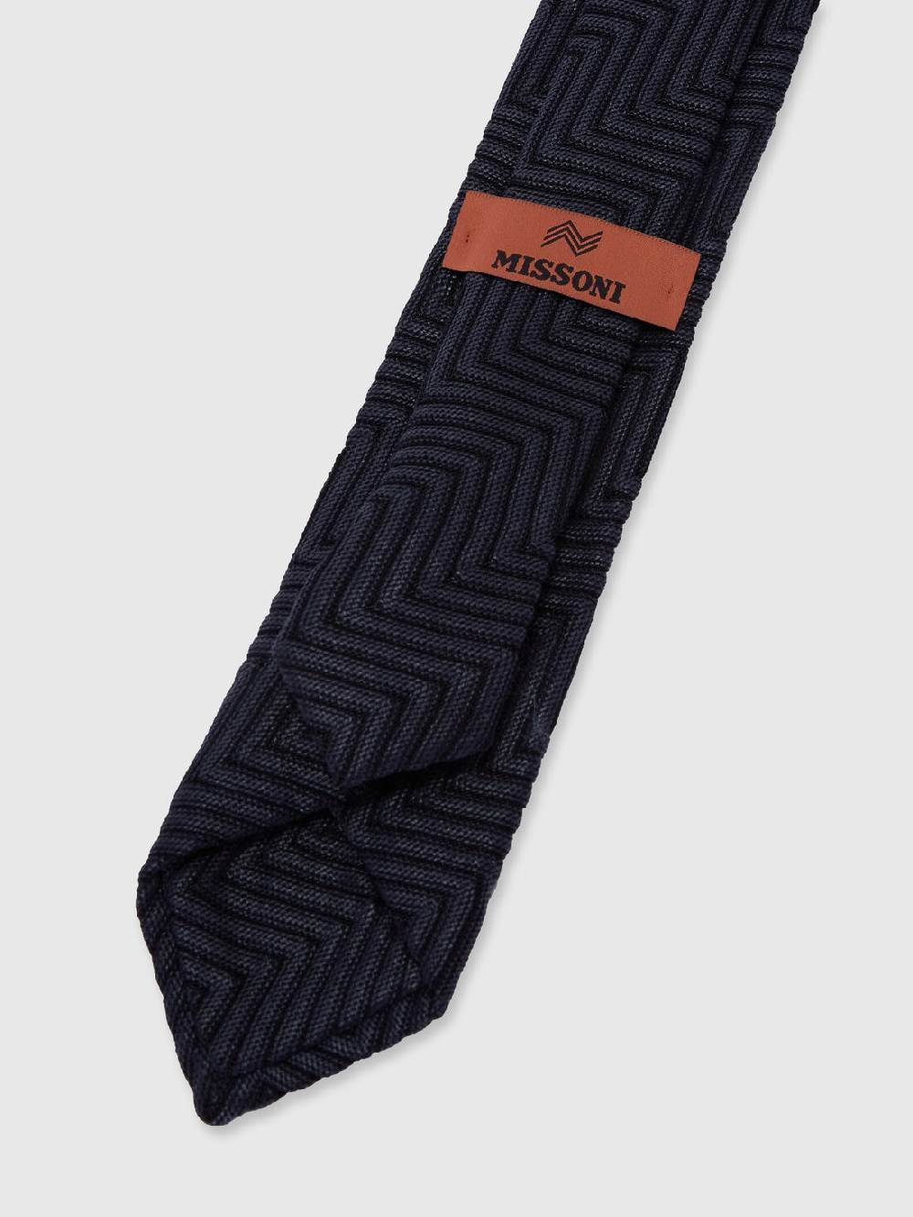 Missoni Cravatta in cotone e viscosa chevron Pezzi Unici