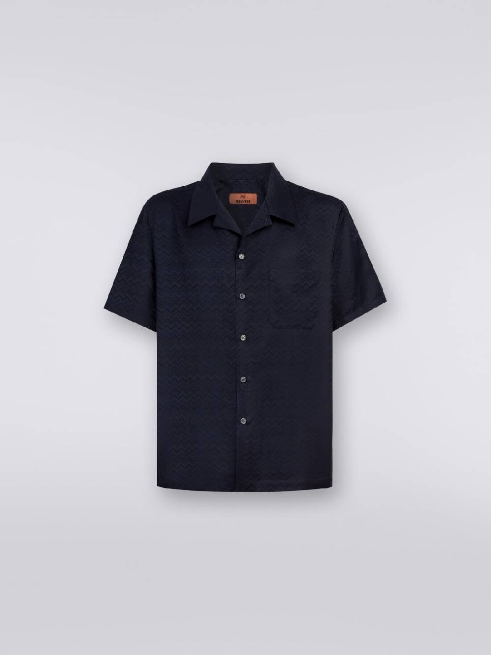Missoni Camicia a maniche corte modello bowling in misto cotone chevron Acquista Ora
