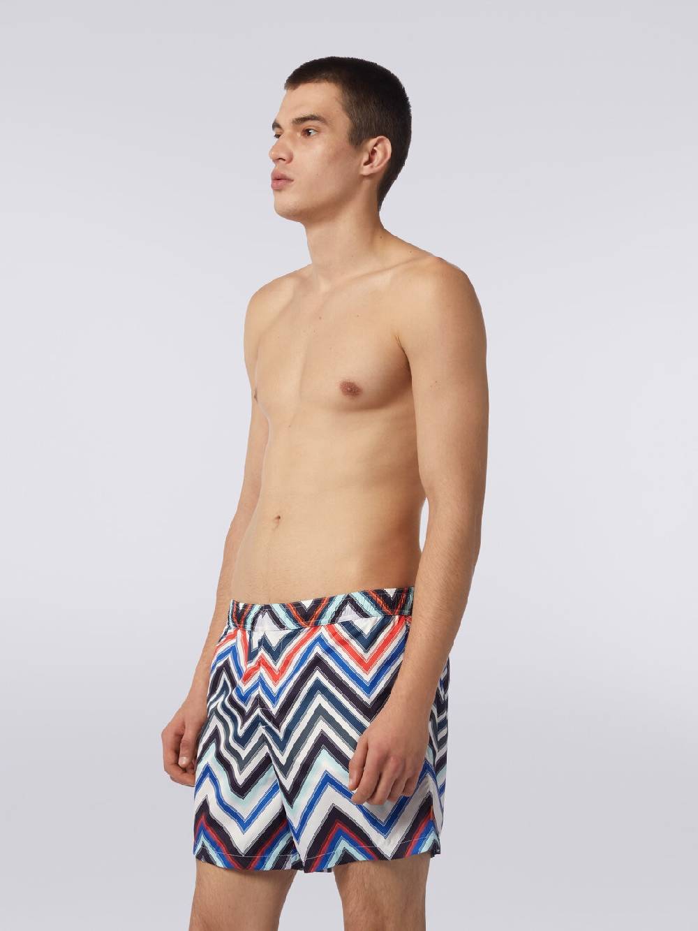 Missoni Boxer mare in nylon con macro-zig zag in gradazione Consegna Veloce