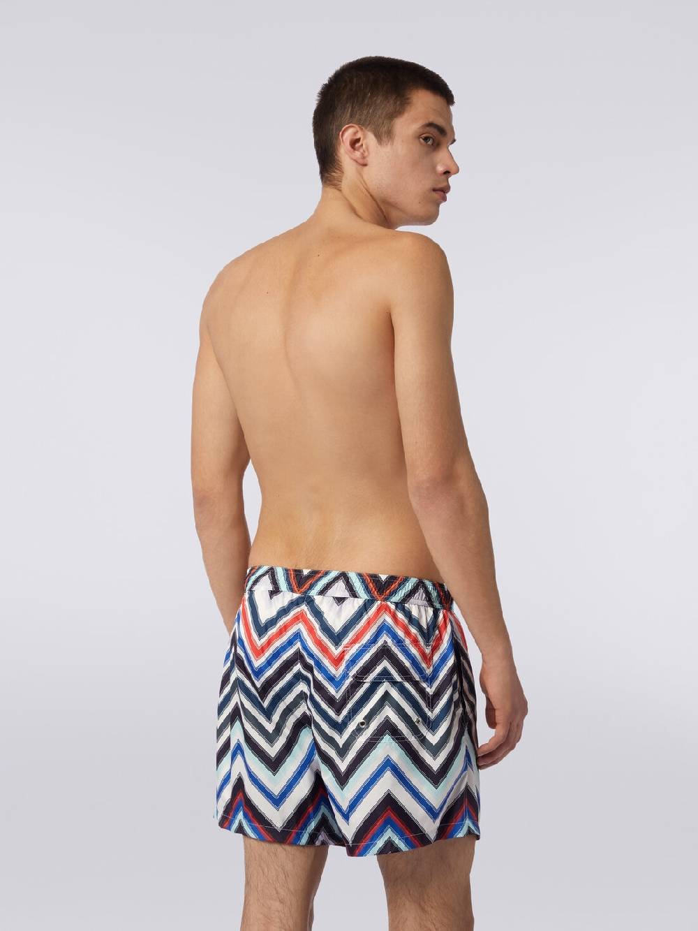Missoni Boxer mare in nylon con macro-zig zag in gradazione Consegna Veloce