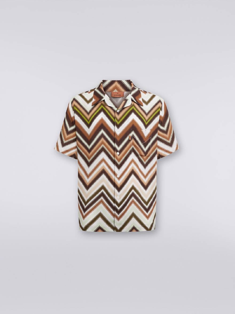 Missoni Camicia a maniche corte in viscosa con stampa chevron Promozione Limitata