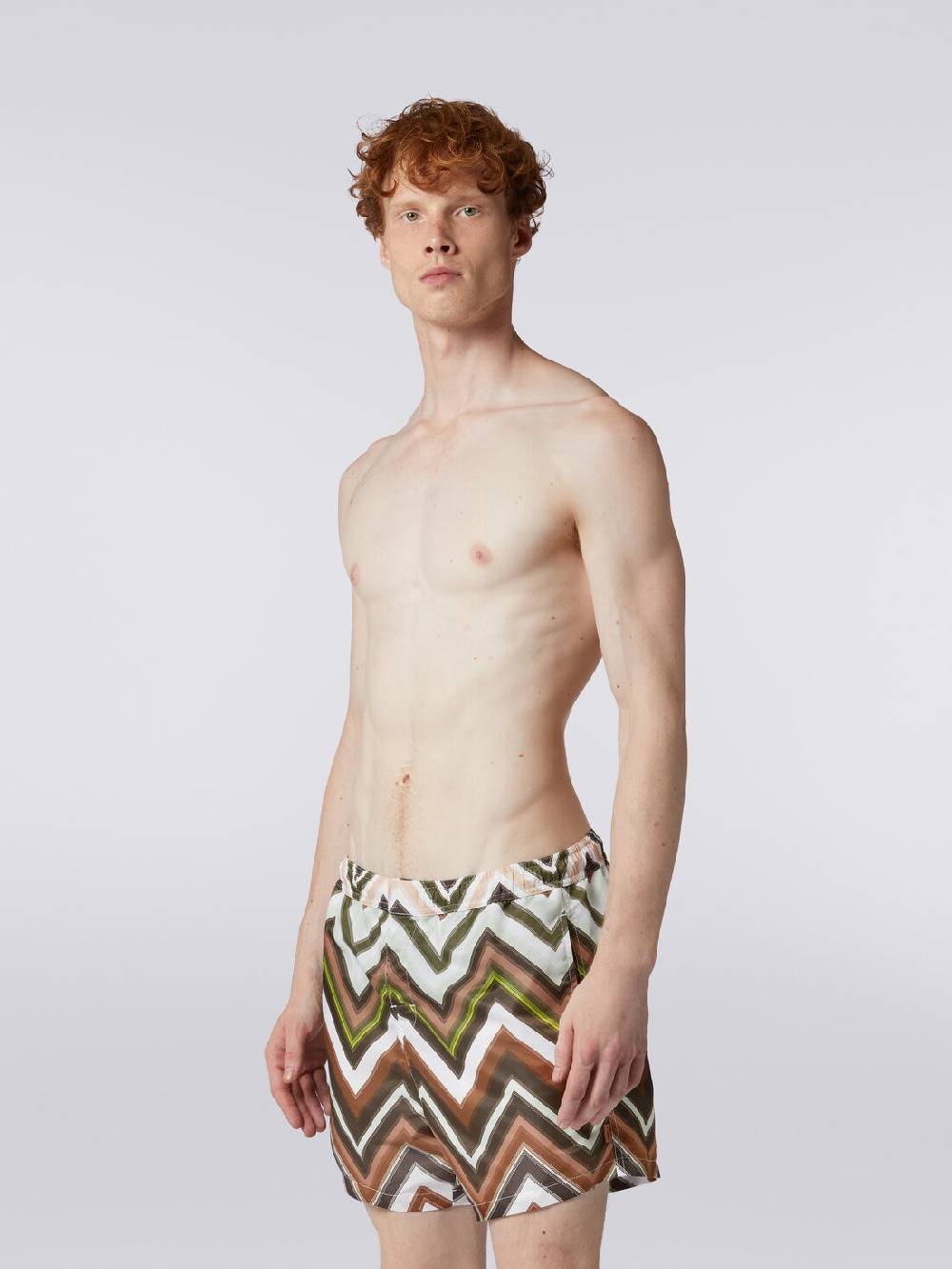 Missoni Boxer mare in nylon con macro-zig zag in gradazione Fino Al -60%