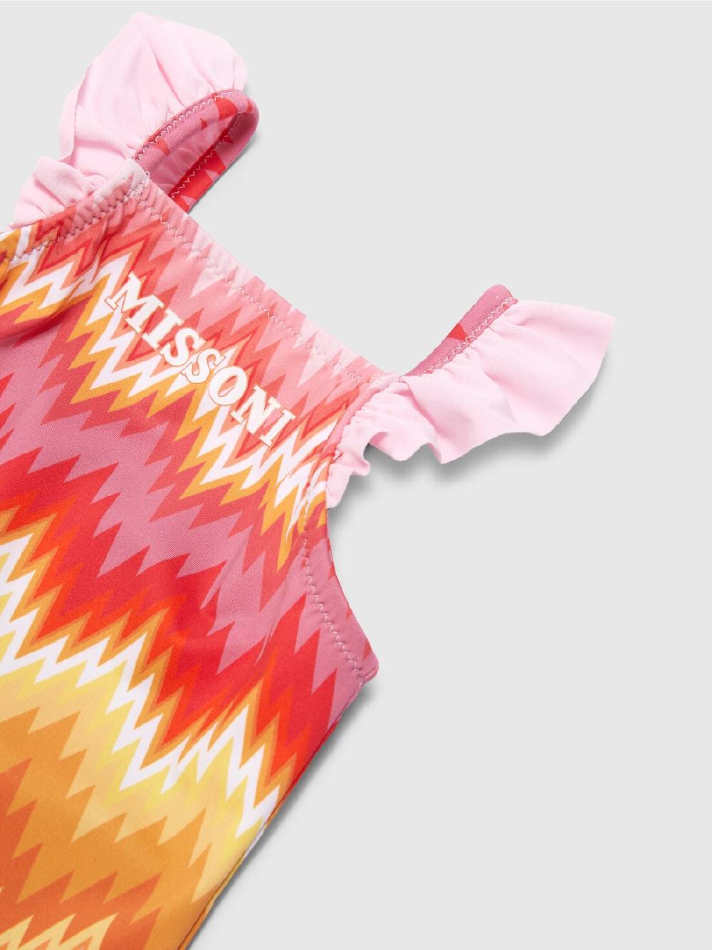 Missoni Costume intero chevron con volant e logo Convenienza