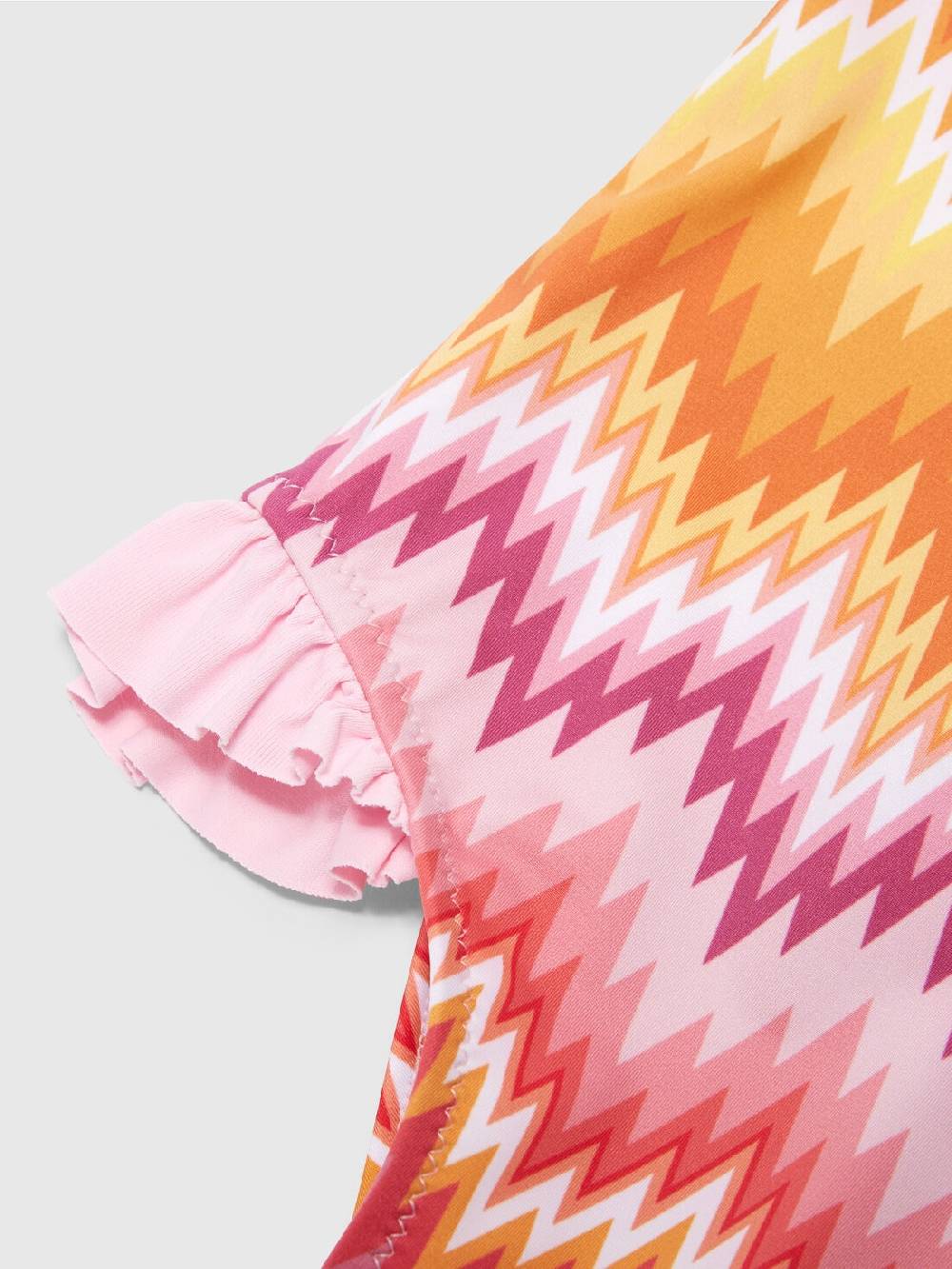 Missoni Costume intero chevron con volant e logo Convenienza