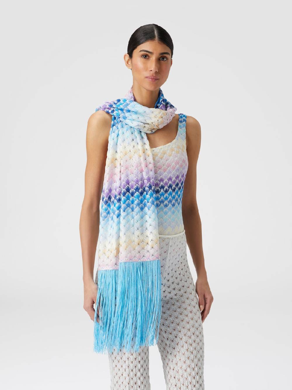 Missoni Stola in viscosa lamé Vendita Economica