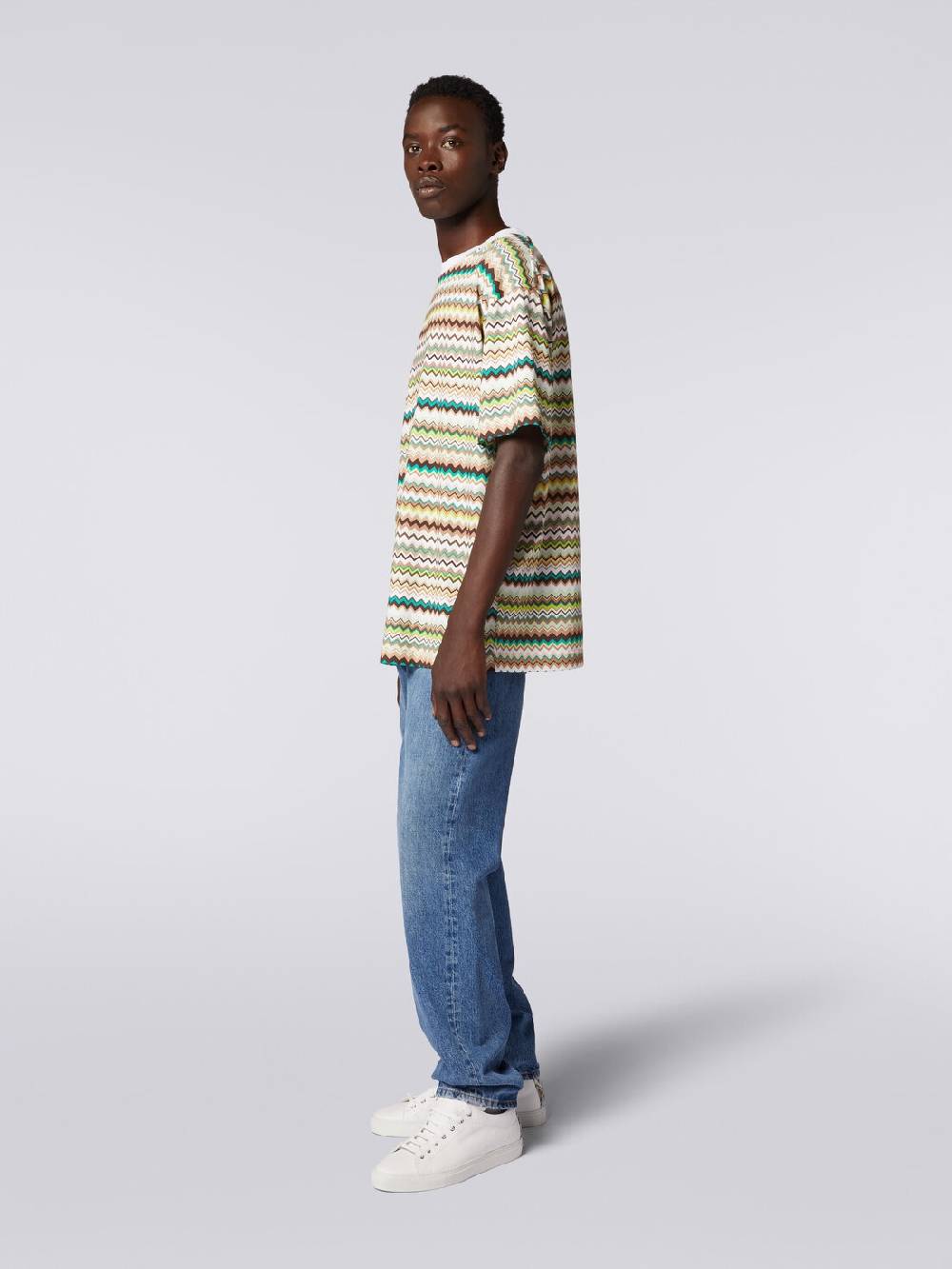 Missoni T-shirt oversize in cotone con stampa zig zag I Più Venduti