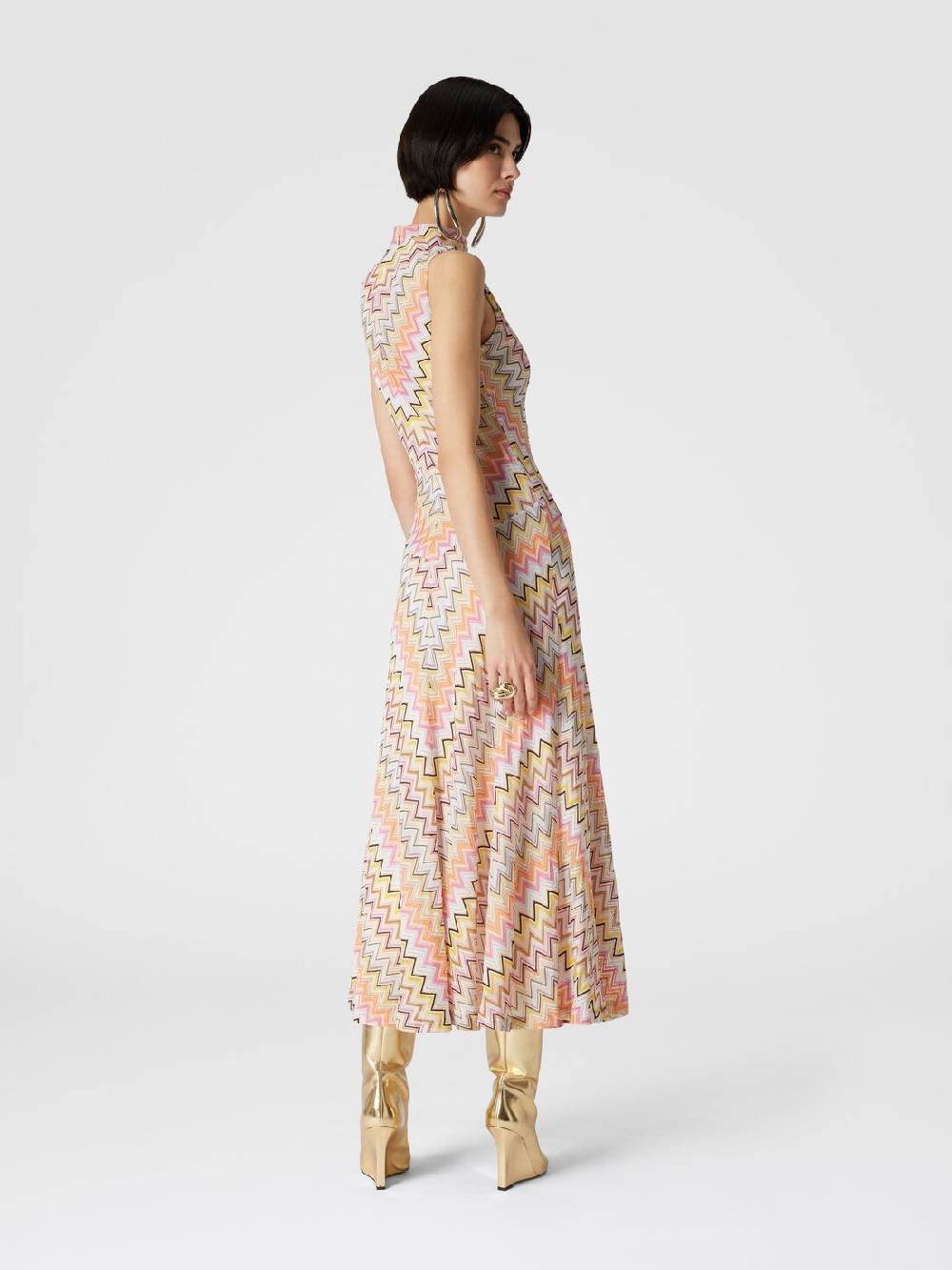 Missoni Abito lungo senza maniche con scollatura arricciata Vendita