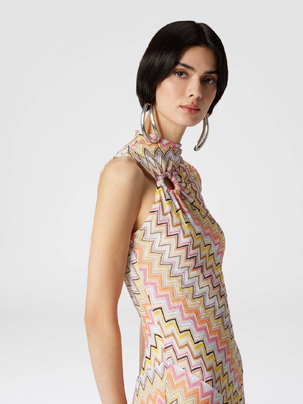 Missoni Abito lungo senza maniche con scollatura arricciata Vendita