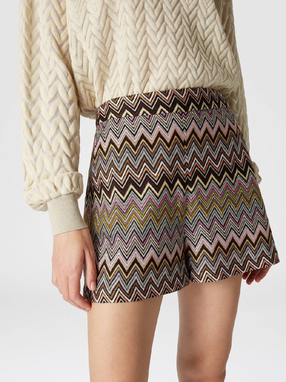 Missoni Shorts in viscosa zig zag Spedizione Gratuita