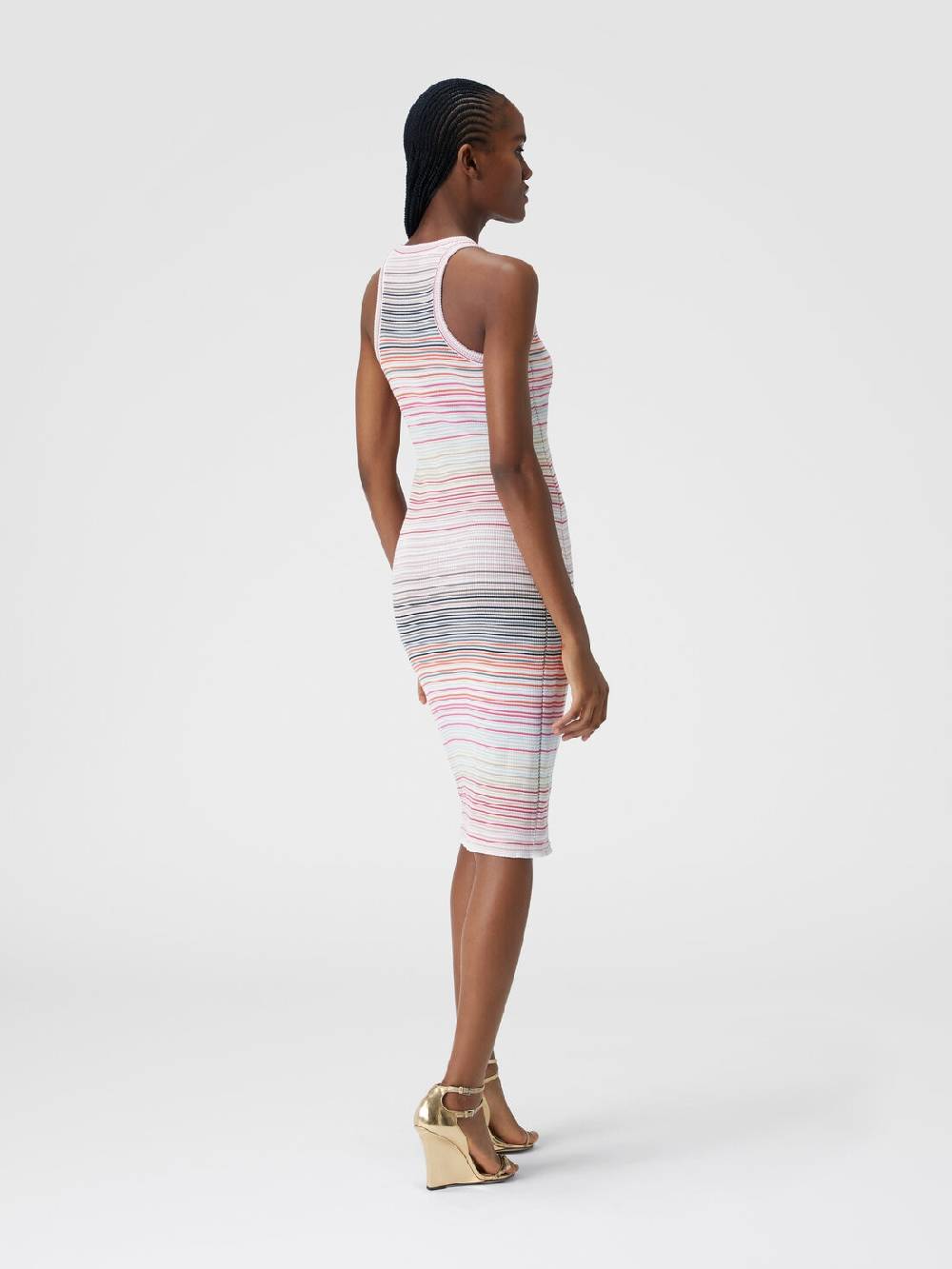 Missoni Abito lungo a righe in cotone e viscosa Consegna Veloce