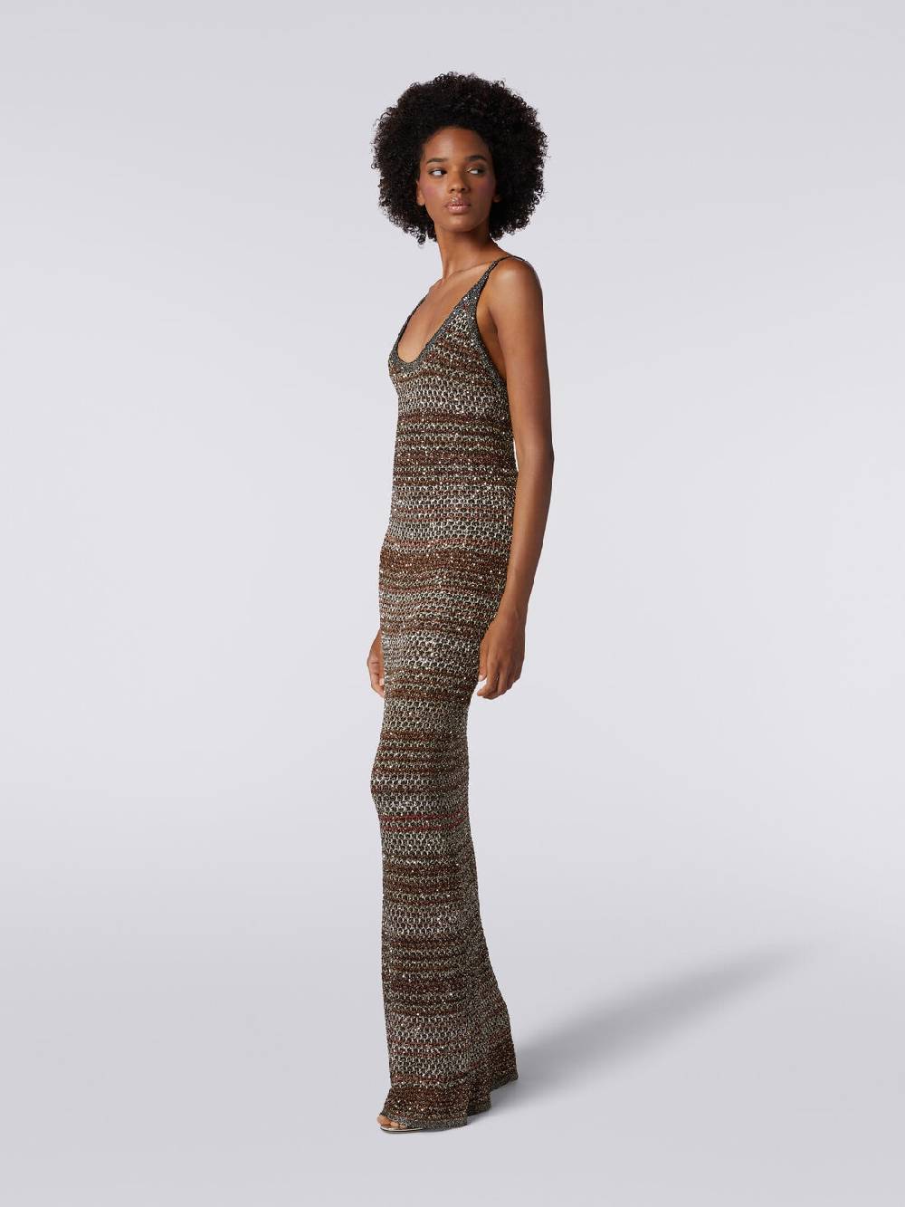 Missoni Abito lungo in maglia zig zag con trama effetto uncinetto Fino Al -60%