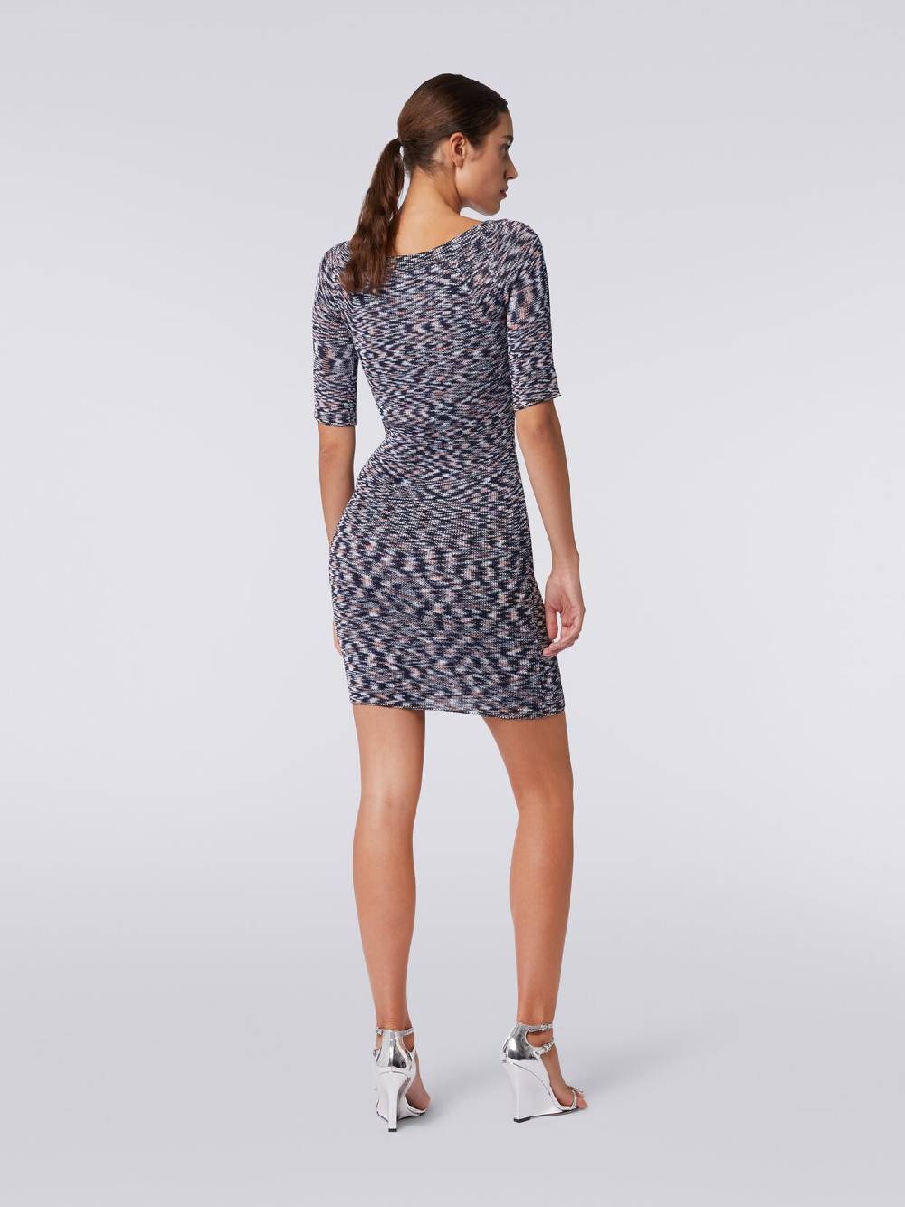 Missoni Mini-abito a maniche corte in misto viscosa fiammata Shopping Online