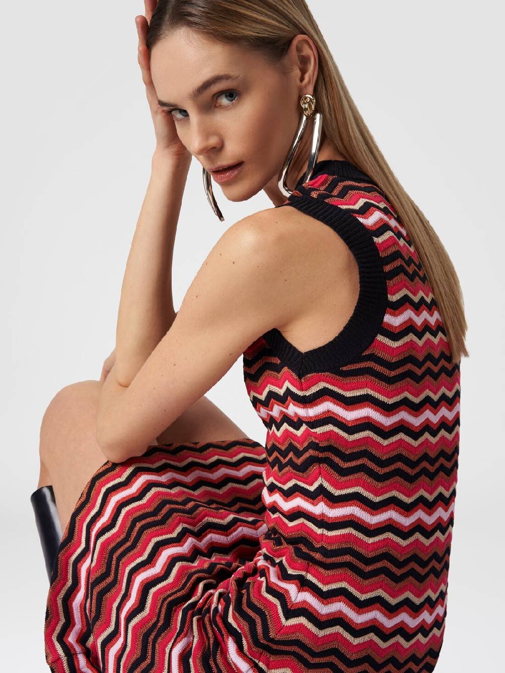 Missoni Abito senza maniche in maglia zig zag Sottocosto