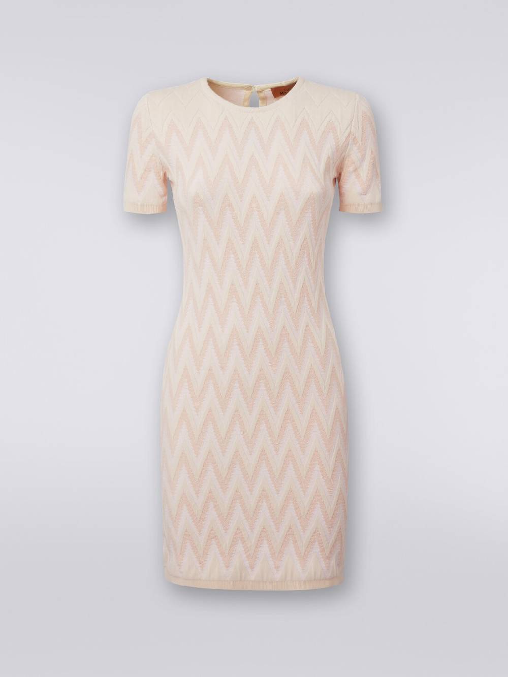 Missoni Abito girocollo in cotone chevron con lurex Sconto