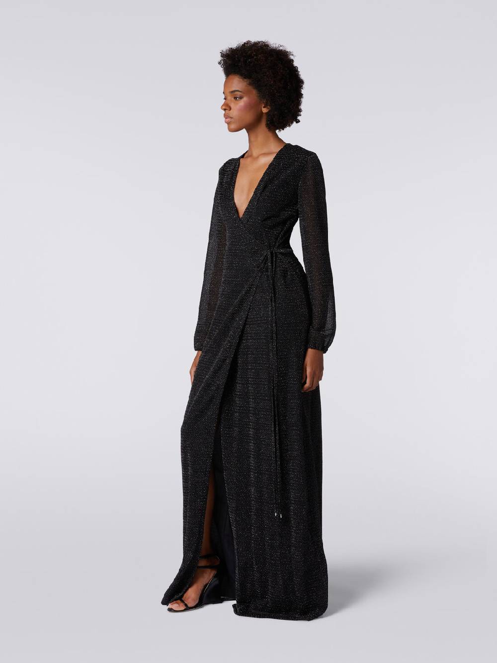 Missoni Abito lungo con scollatura a V in viscosa lamé Offerta
