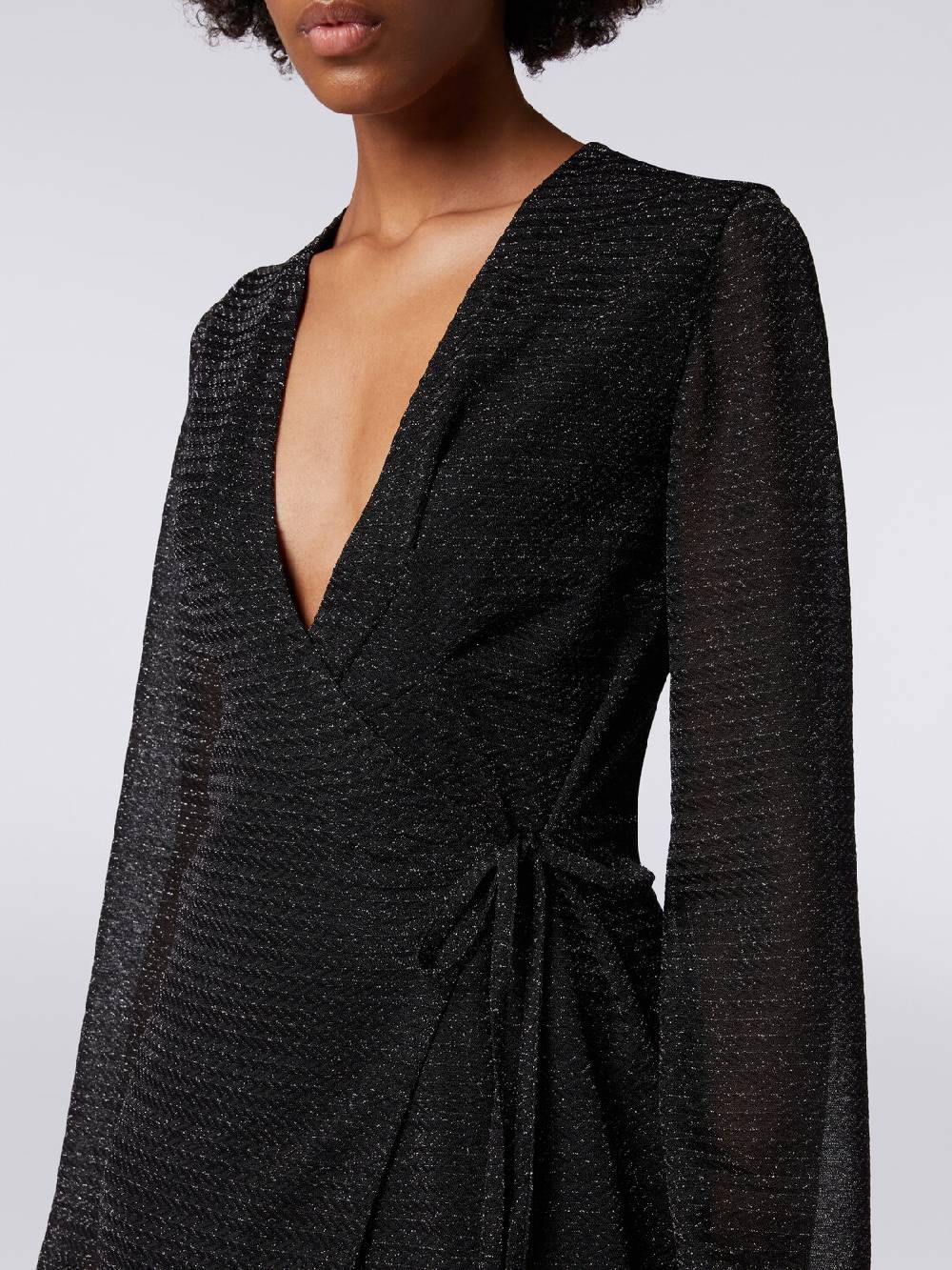 Missoni Abito lungo con scollatura a V in viscosa lamé Offerta