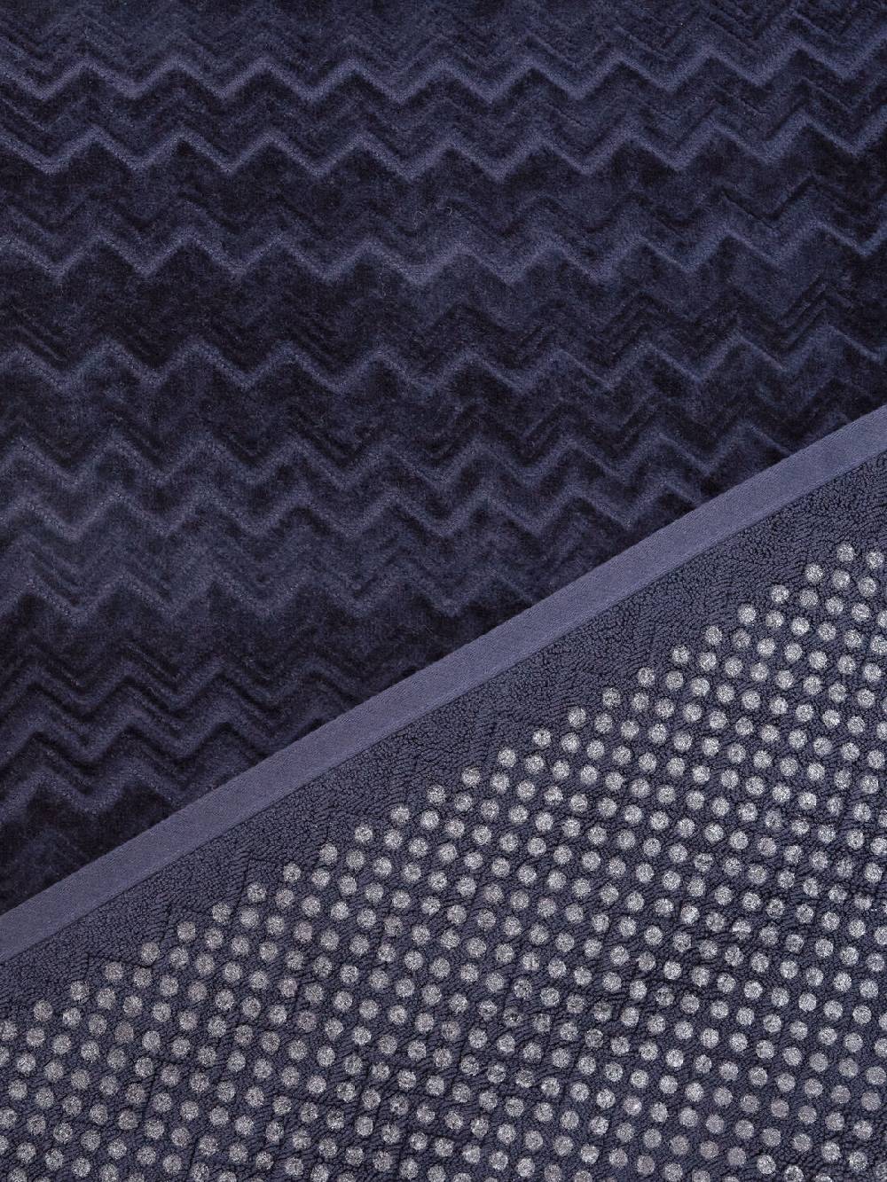 Missoni Tappetino da bagno Chalk 60x90 cm in cotone zig zag In Vendita