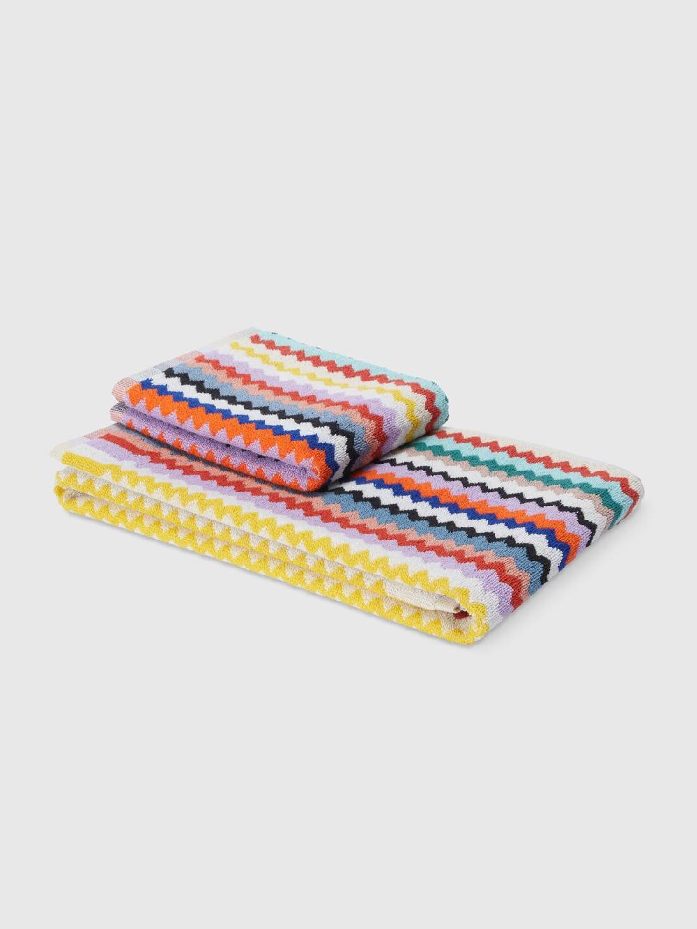 Missoni Set 2 pezzi di asciugamani da bagno Riverbero in spugna di cotone zig zag Hotsell
