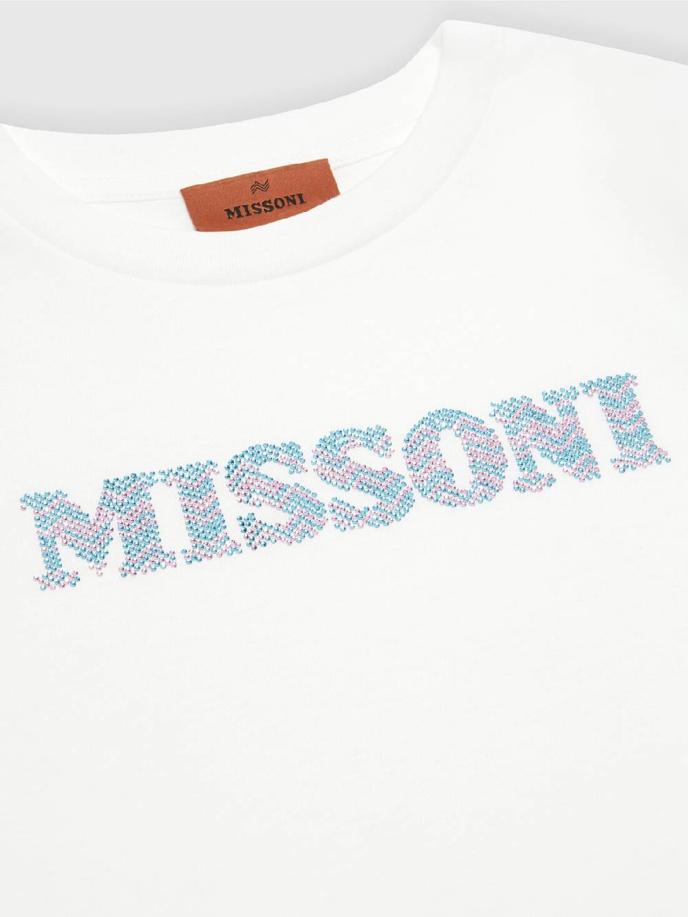 Missoni T-shirt in jersey di cotone logata Italy