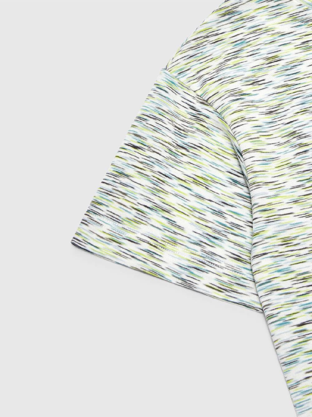 Missoni T-shirt in cotone fiammato con scritta logo Italia