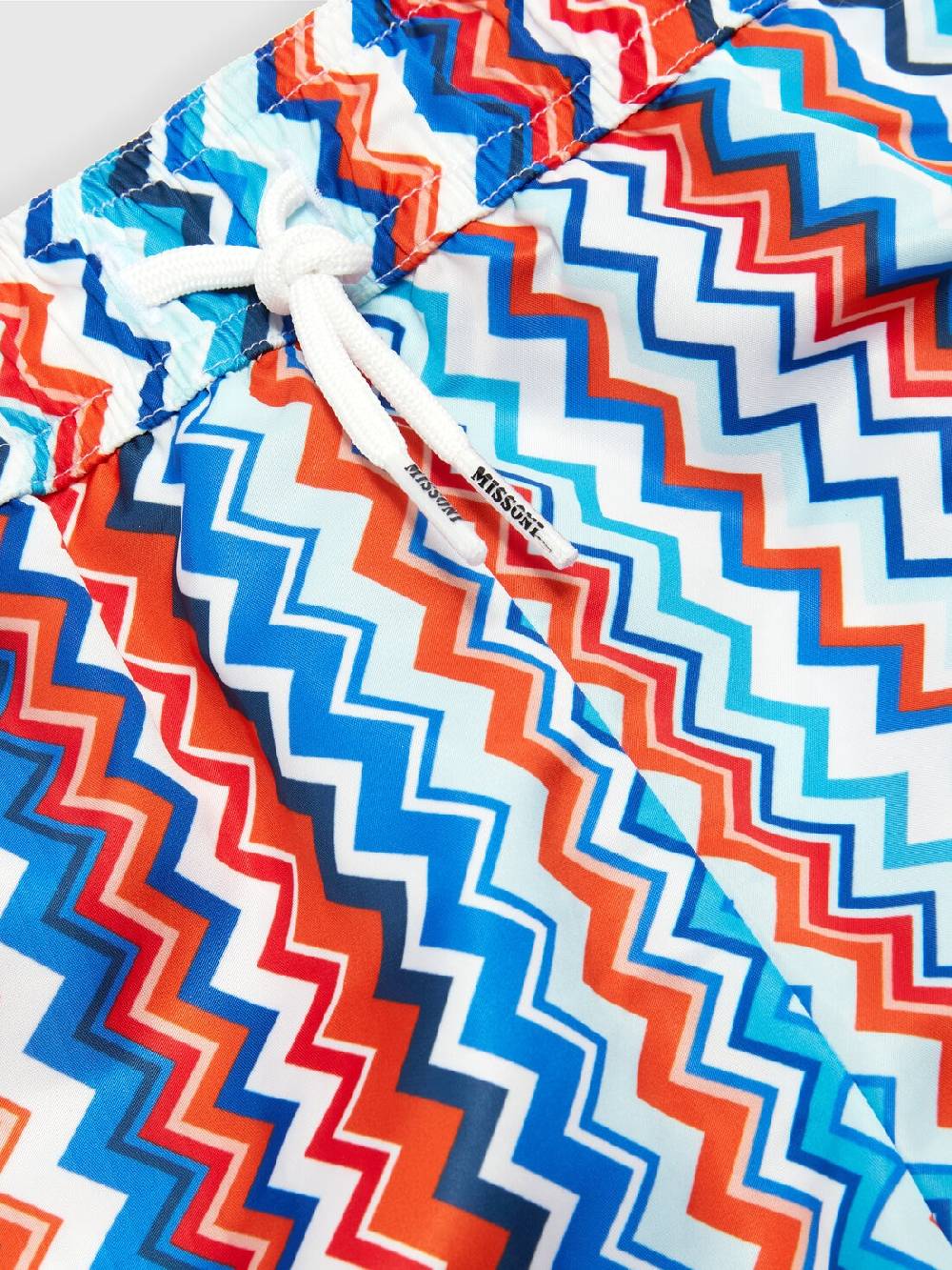 Missoni Boxer mare con stampa zig zag e logo In Linea