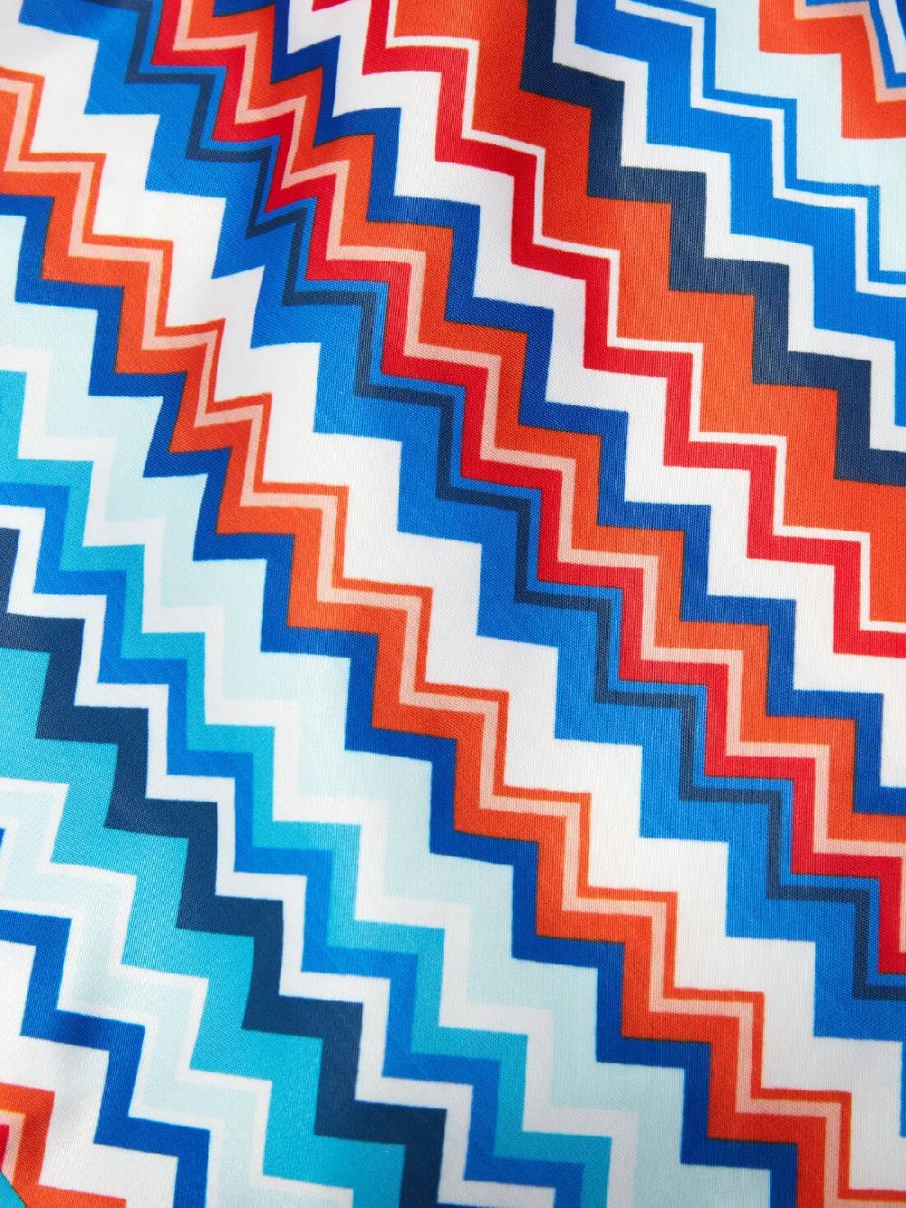 Missoni Boxer mare con stampa zig zag e logo In Linea