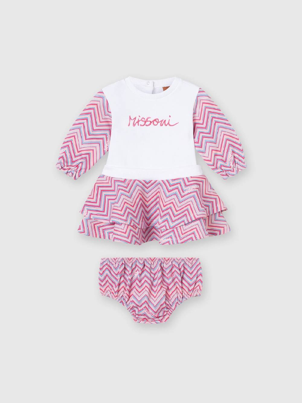 Missoni Abito in jersey di cotone con inserti zig zag Qualità