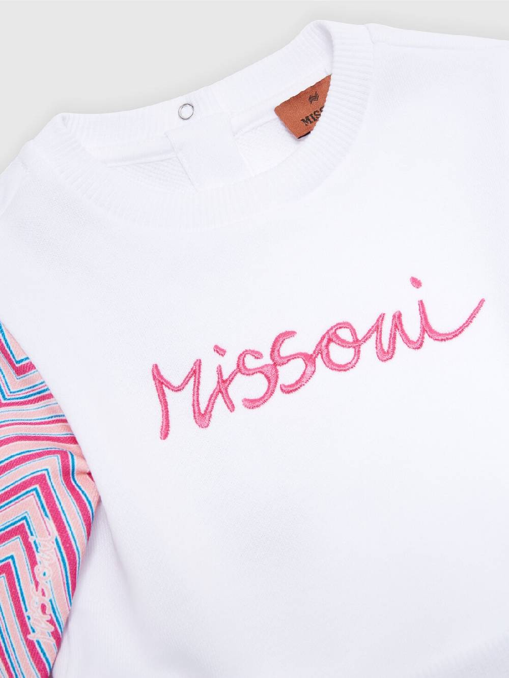 Missoni Abito in jersey di cotone con inserti zig zag Qualità