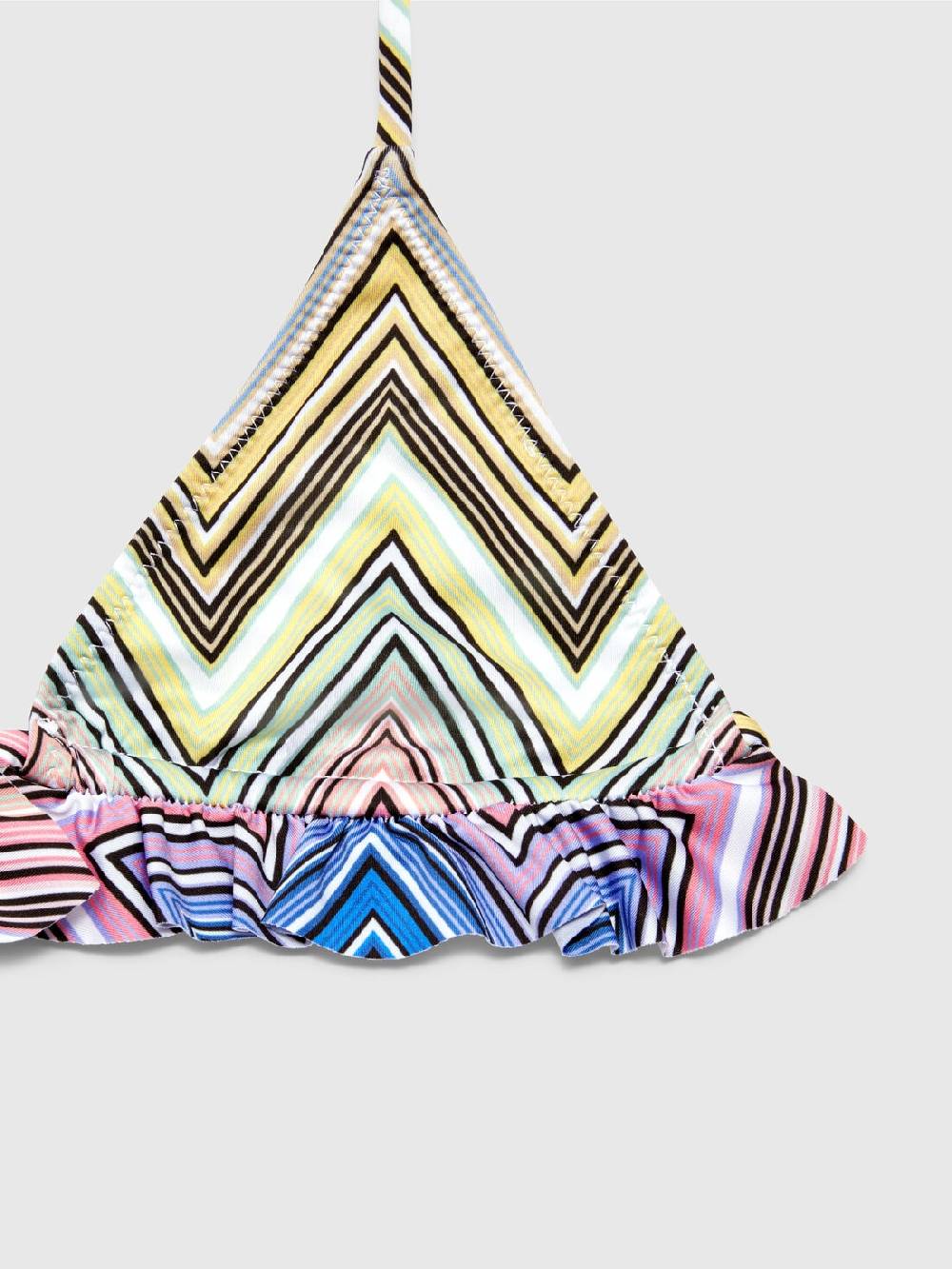 Missoni Bikini chevron con volant e scritta logo Vendita
