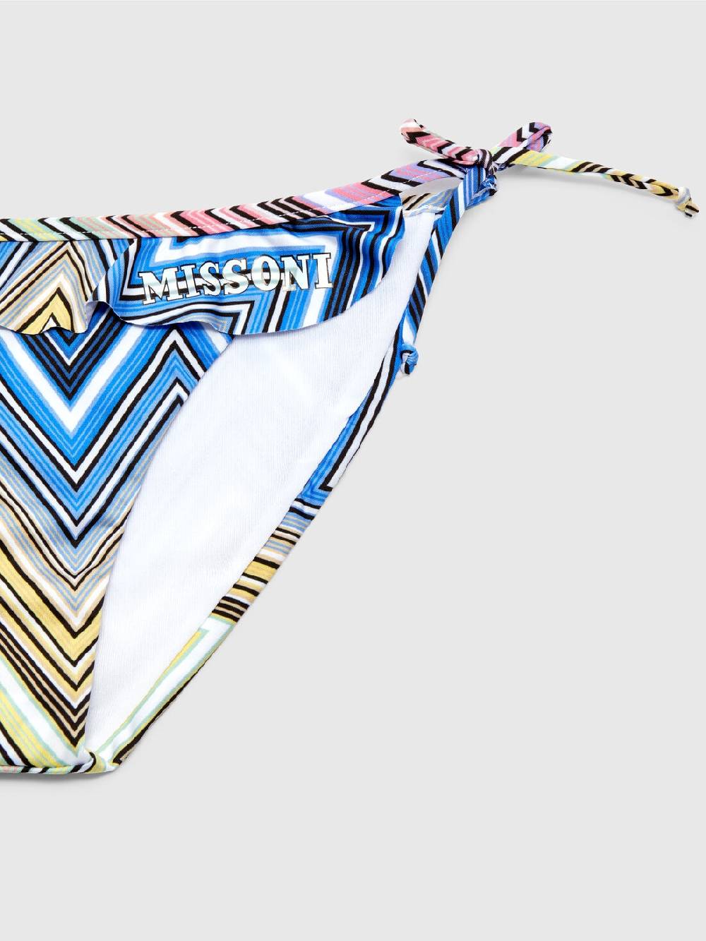 Missoni Bikini chevron con volant e scritta logo Vendita