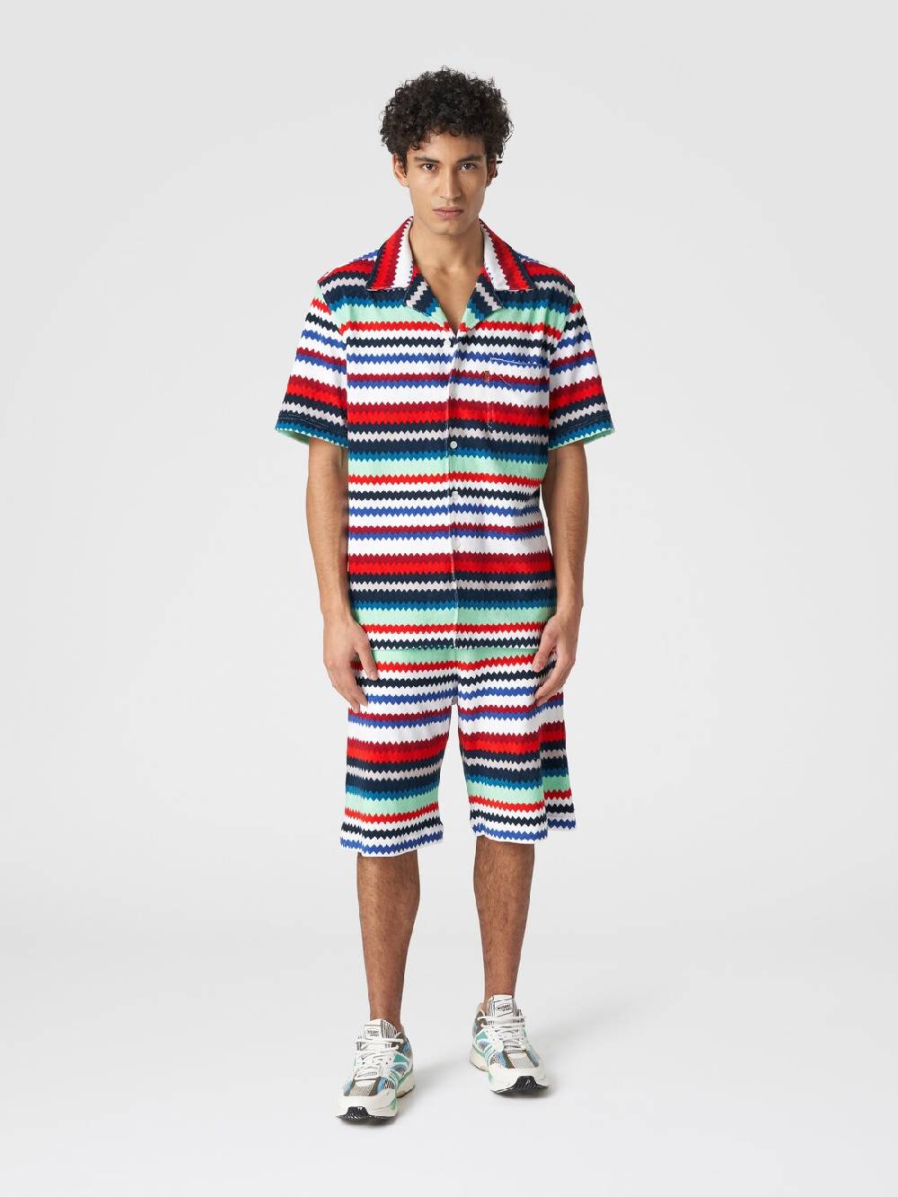 Missoni Camicia a maniche corte modello bowling in spugna zig zag Qualità Garantita