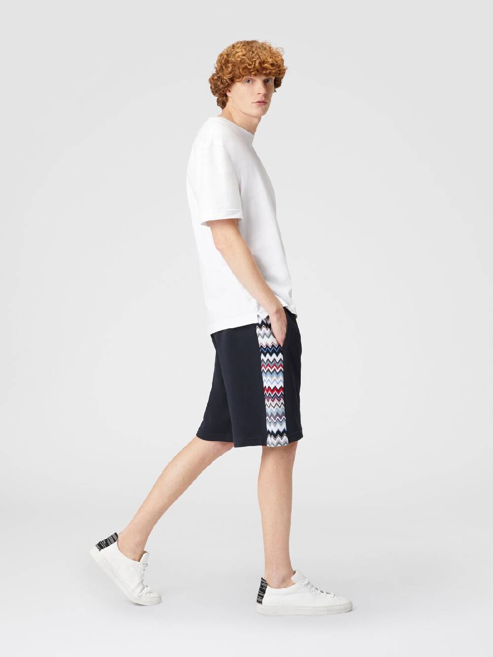 Missoni Shorts in cotone con inserti chevron Acquista Ora