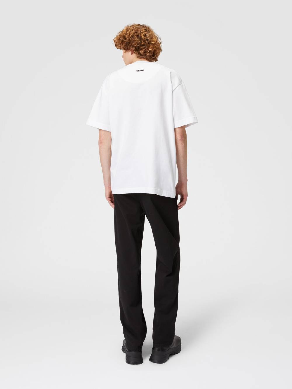 Missoni T-shirt in jersey di cotone con ricamo zig zag Consegna Veloce