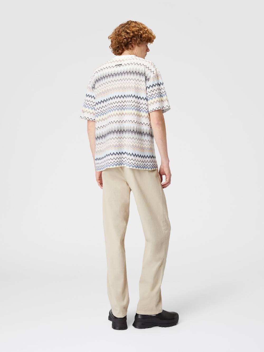Missoni T-shirt con motivo zig zag e logo posteriore Promozione Limitata