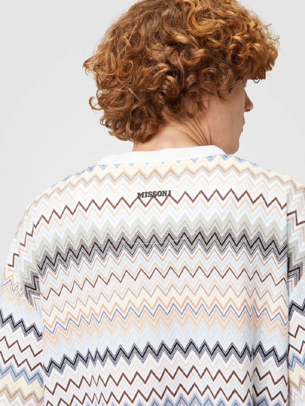 Missoni T-shirt con motivo zig zag e logo posteriore Promozione Limitata