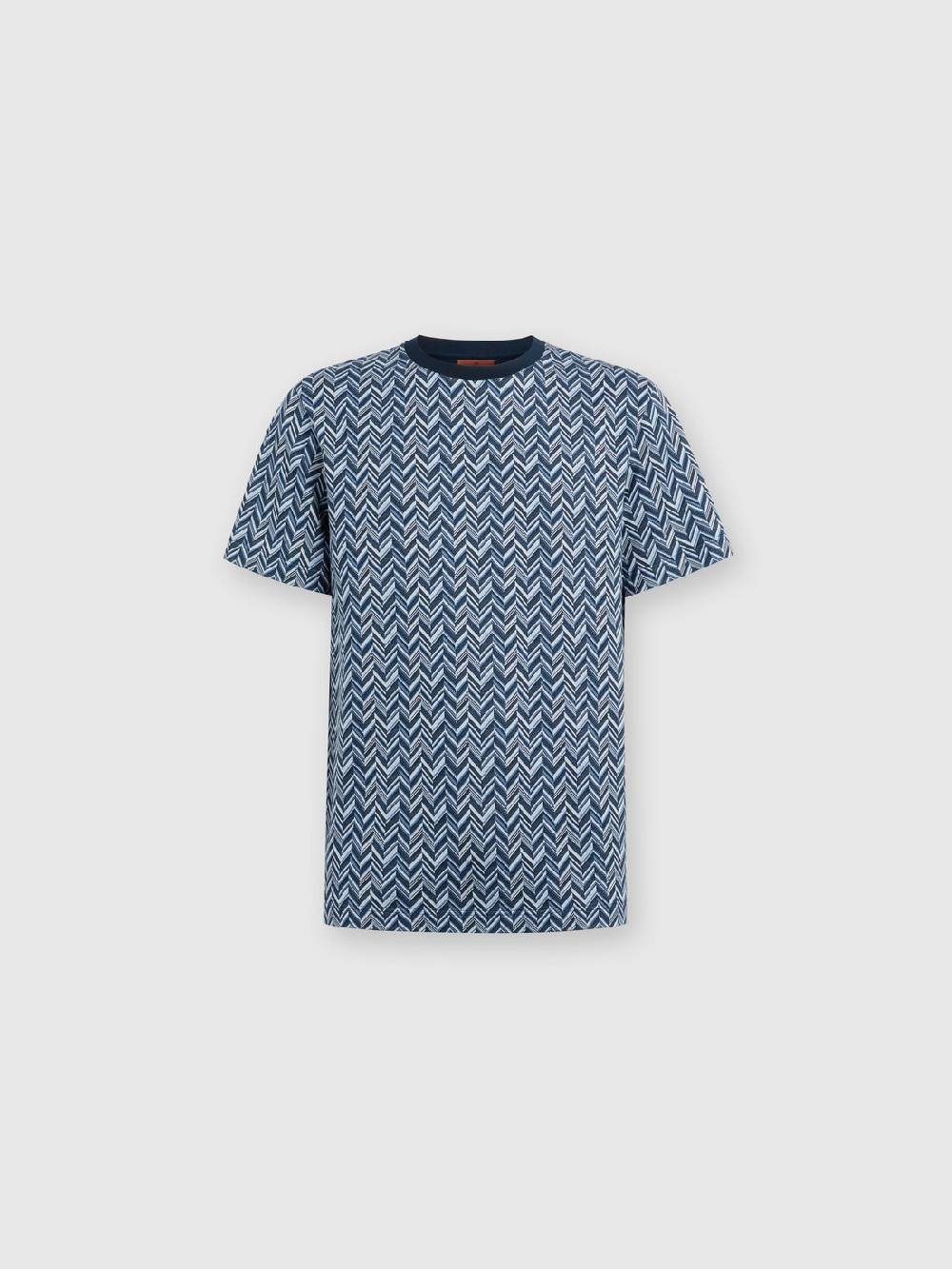 Missoni T-shirt in jersey di cotone jacquard zig zag Fino Al -60%