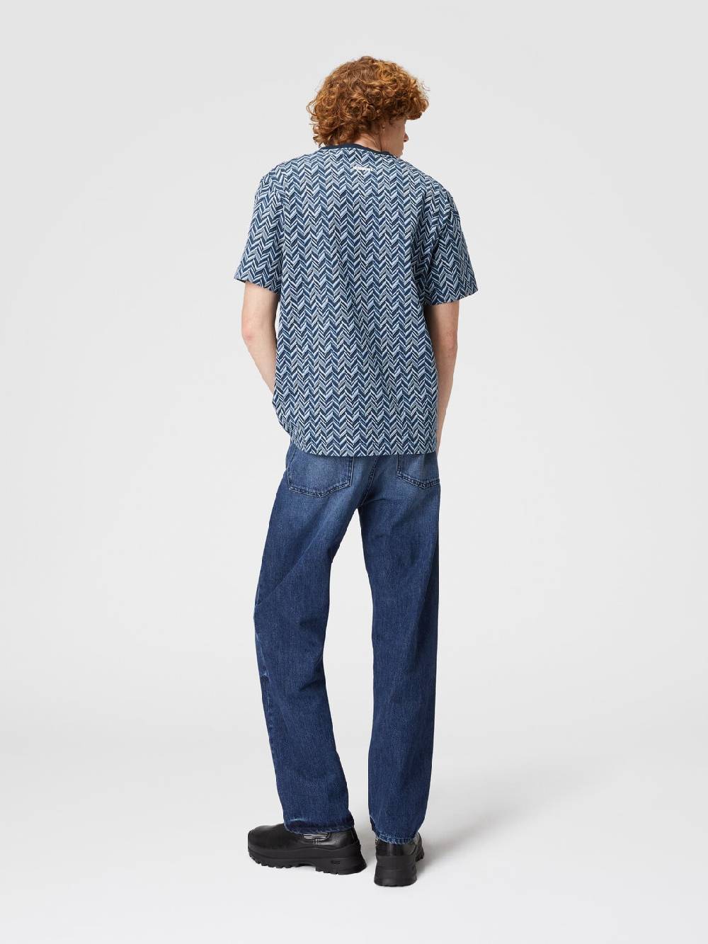 Missoni T-shirt in jersey di cotone jacquard zig zag Fino Al -60%