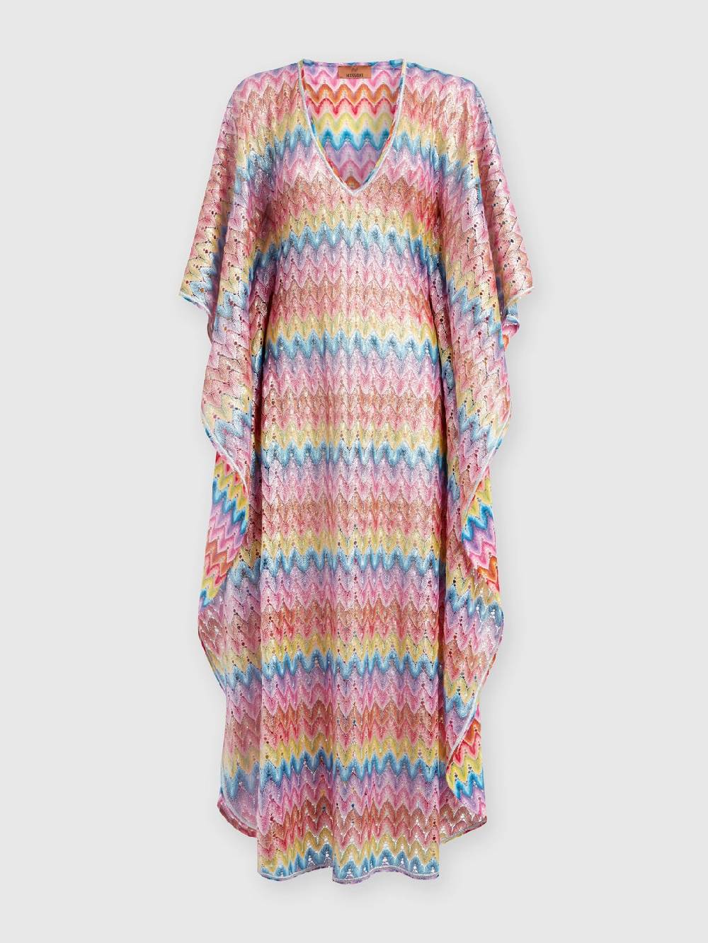 Missoni Caftano copricostume lungo in pizzo spalmato Prezzo Ridotto