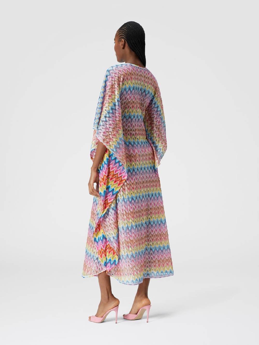Missoni Caftano copricostume lungo in pizzo spalmato Prezzo Ridotto