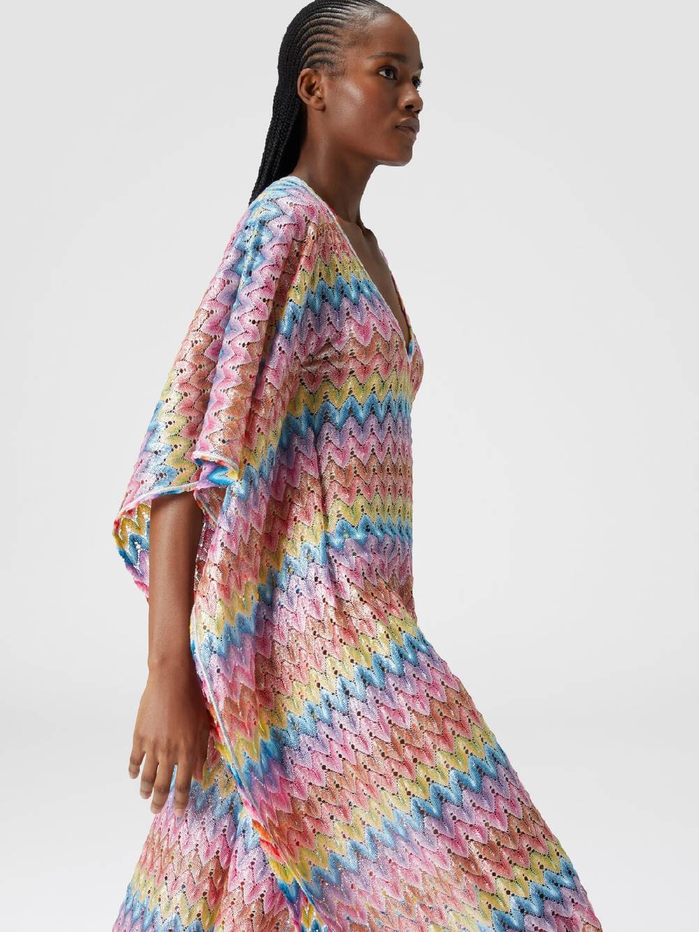 Missoni Caftano copricostume lungo in pizzo spalmato Prezzo Ridotto