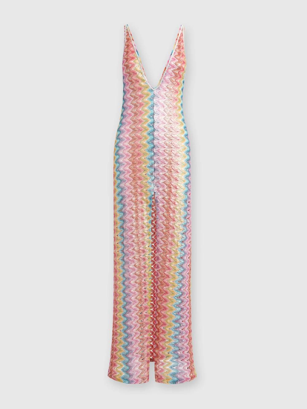 Missoni Abito copricostume lungo con scollatura a V e spacco Convenienza