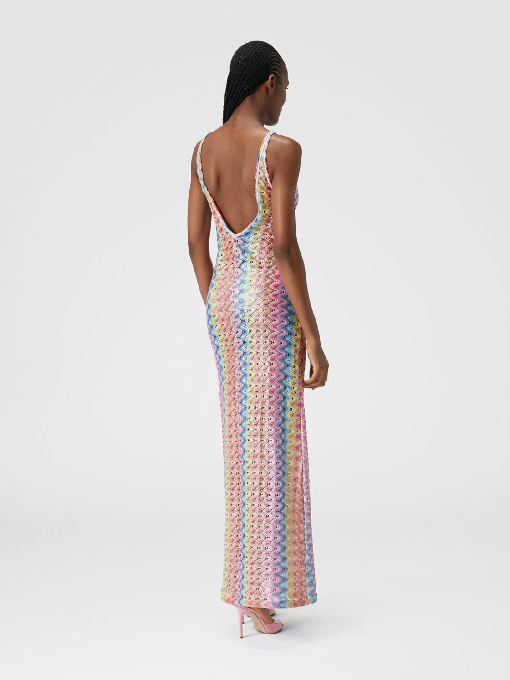 Missoni Abito copricostume lungo con scollatura a V e spacco Convenienza