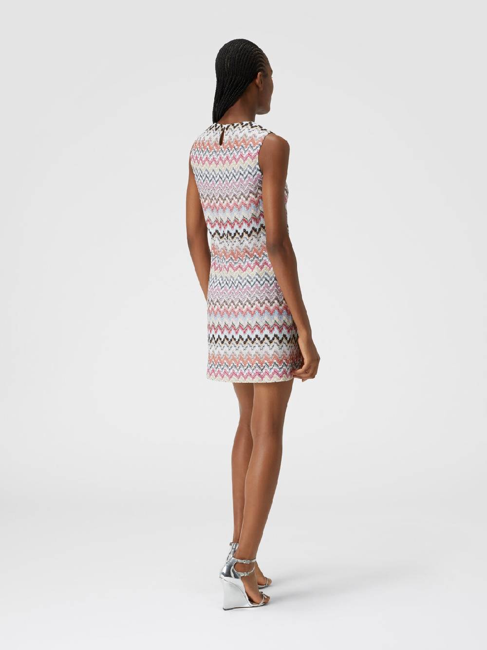 Missoni Mini-abito in misto viscosa lamé zig zag Novità