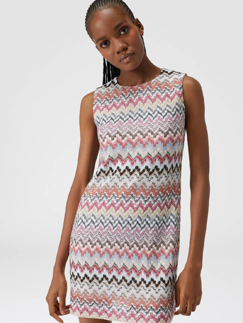 Missoni Mini-abito in misto viscosa lamé zig zag Novità
