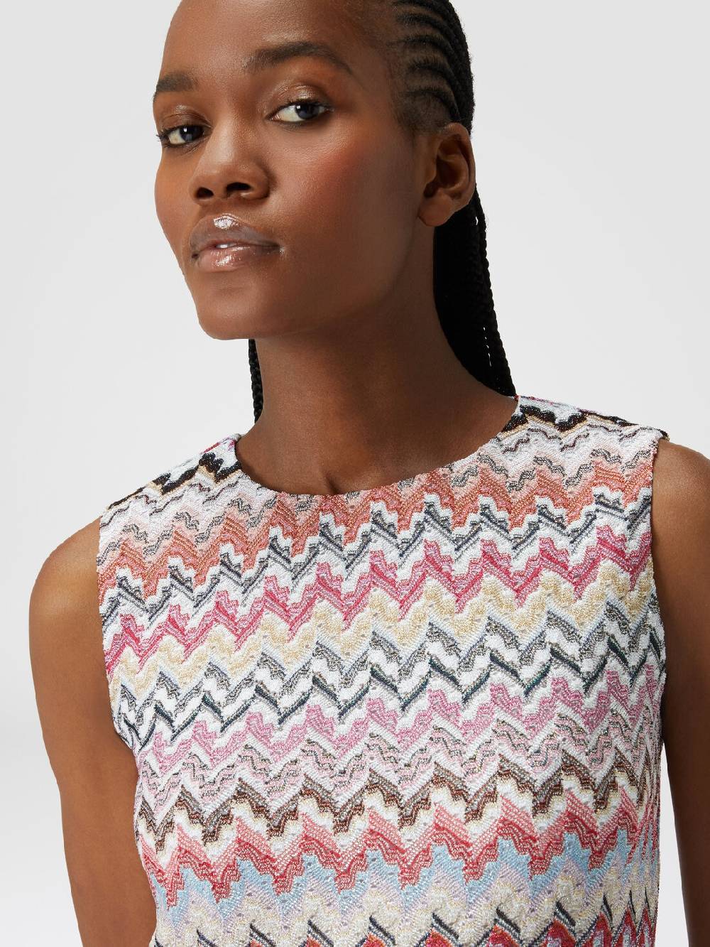 Missoni Mini-abito in misto viscosa lamé zig zag Novità